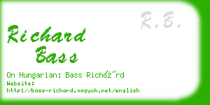 richard bass business card